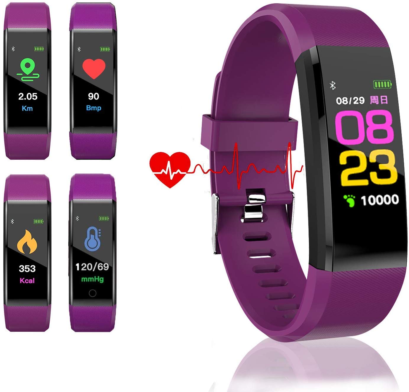smartwatch aukey fitness tracker 12 activity