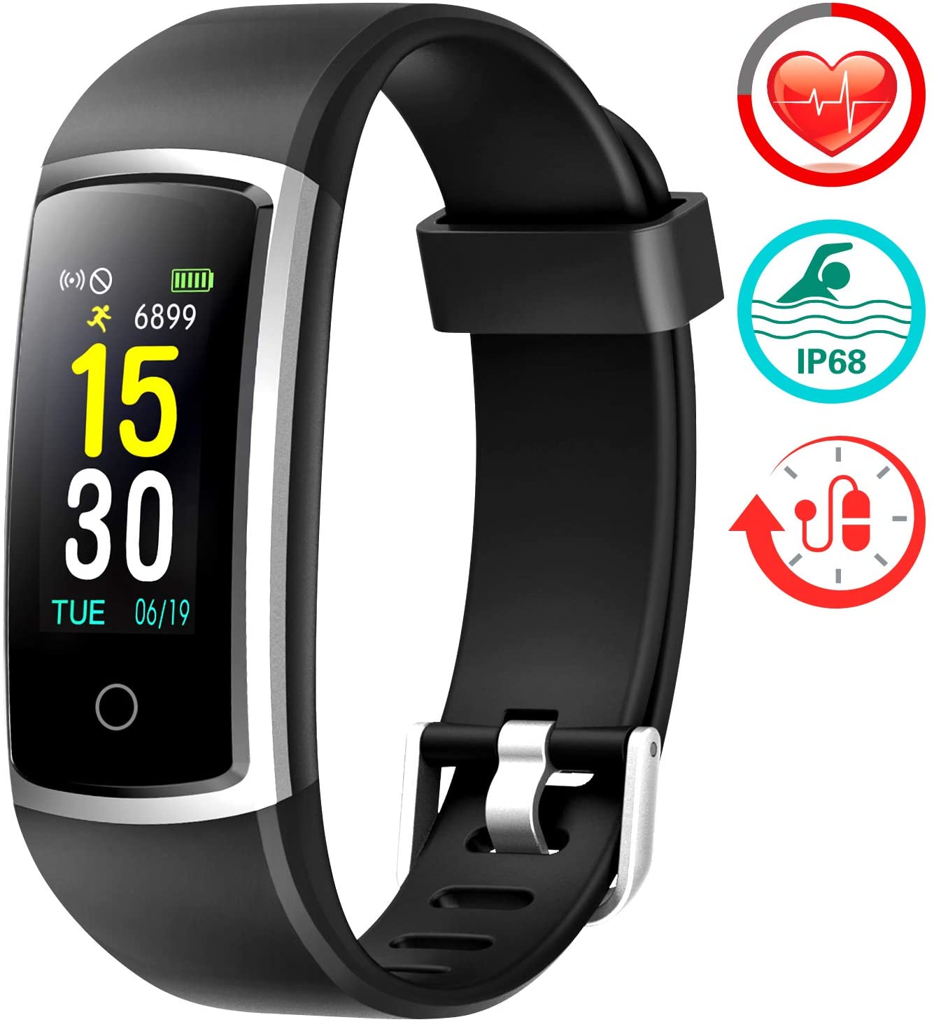 Fitness Tracker With Blood Pressure And Heart Rate Monitor Wearable 