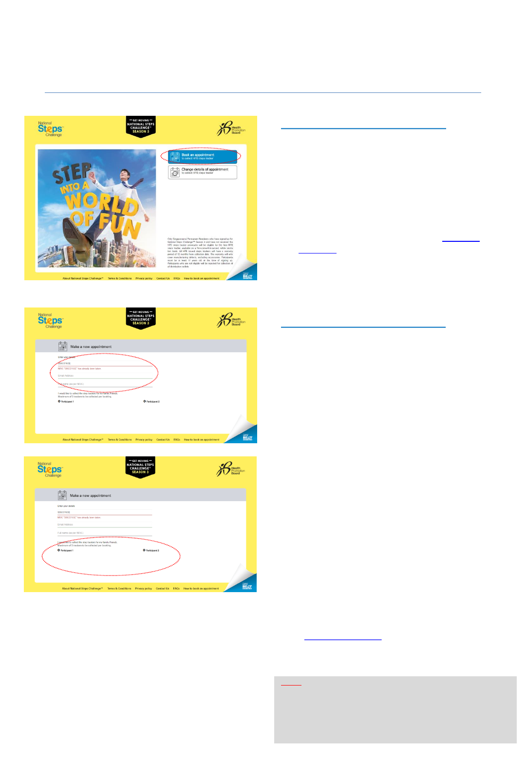 How To Book An Appointment To Collect Hpb Fitness Tracker Wearable