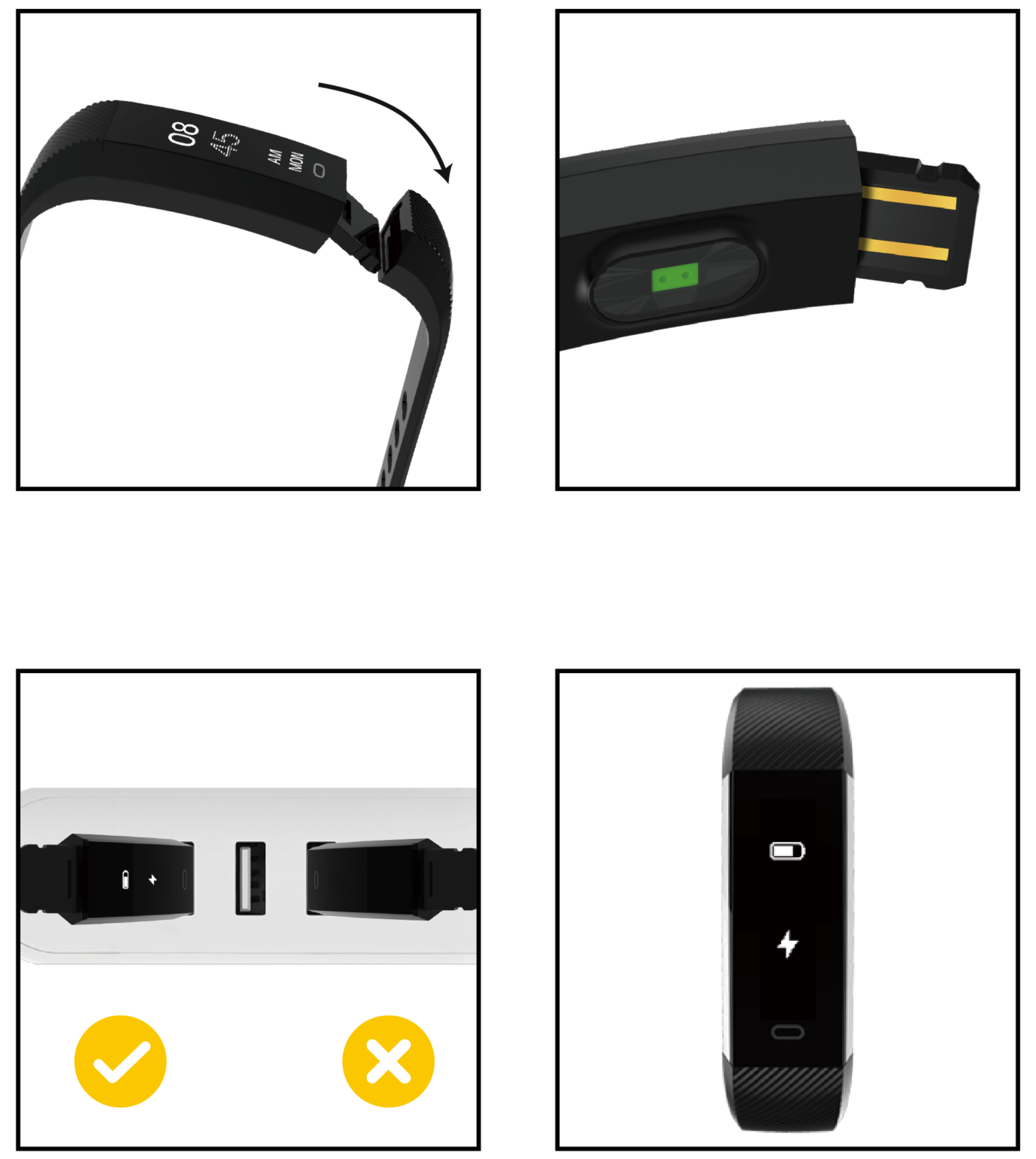 How To Charge Fitness Tracker H705 Wearable Fitness Trackers