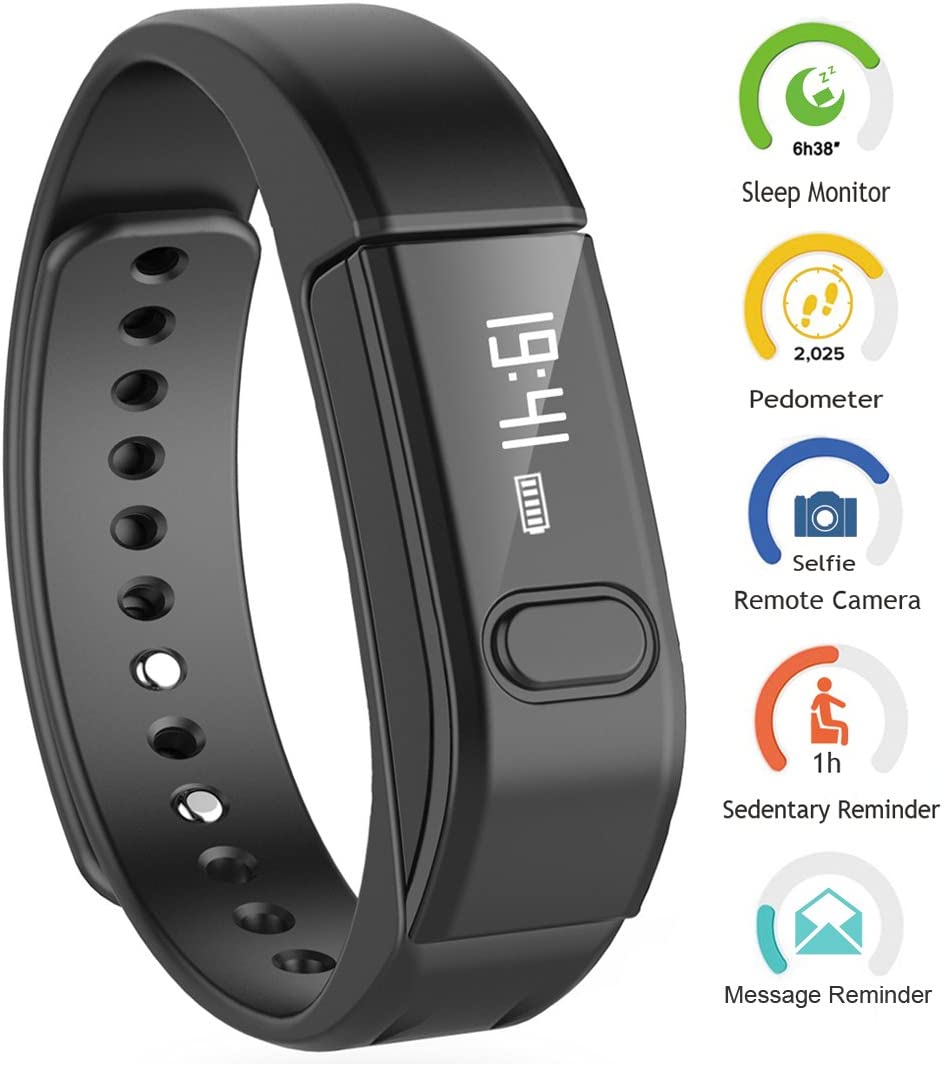 Bluetooth Smart Wristband Fitness Tracker - Wearable Fitness Trackers