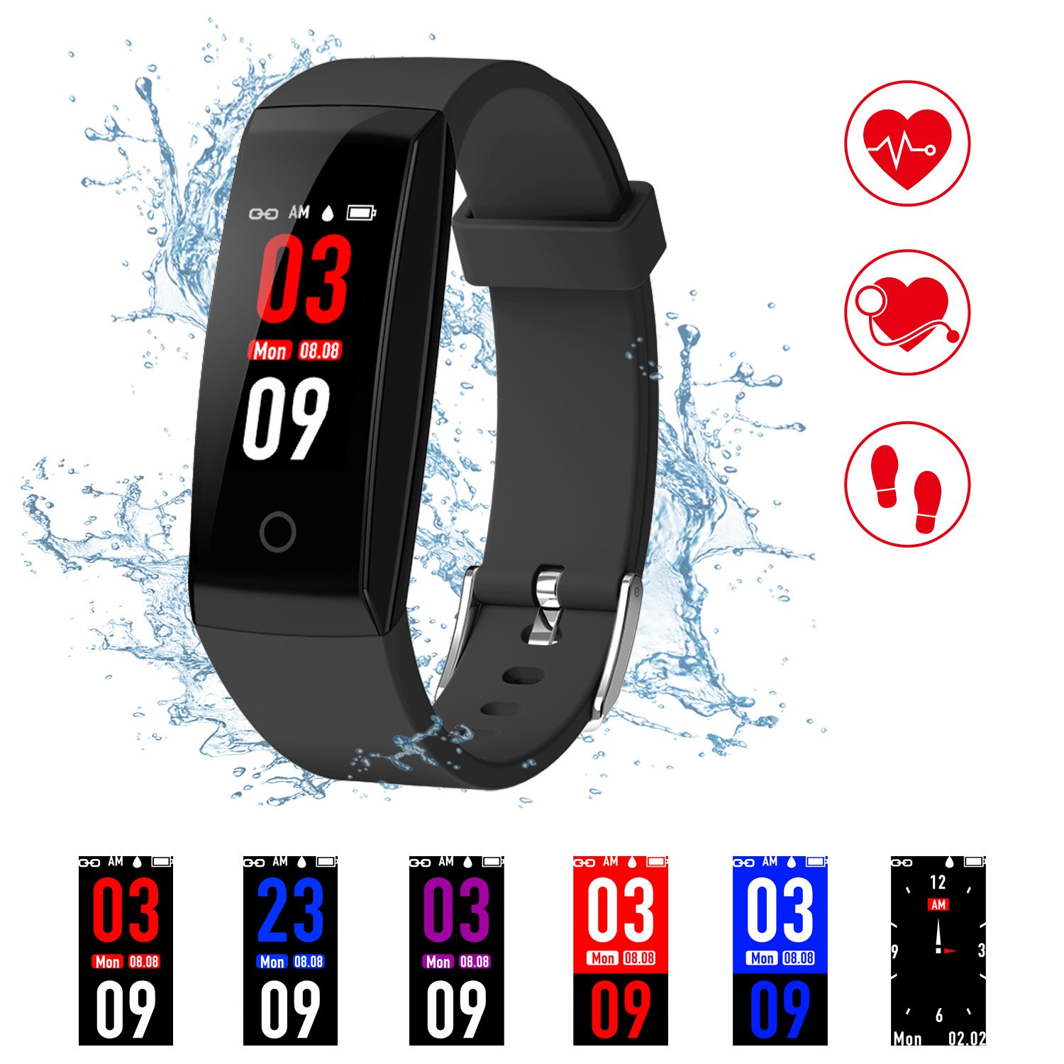 Kirlor Fitness Tracker App Wearable Fitness Trackers