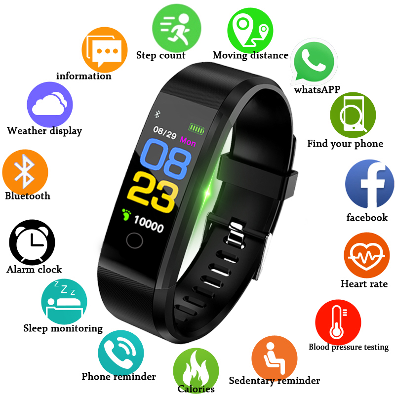 Tracker Monitor Wristband Blood Pressure To Up Watch Rate ...