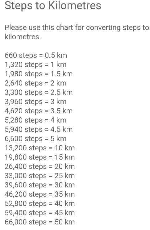 How much means 10000 steps in KM?