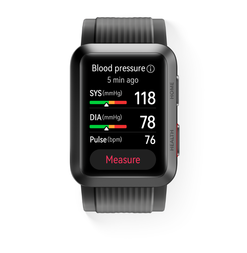 How do I check my blood pressure with a watch?