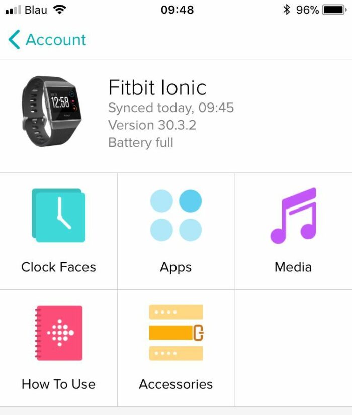 Smartphone displaying the Fitbit app icon.