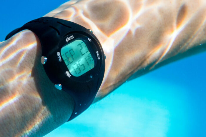 A waterproof watch designed specifically for swimming.